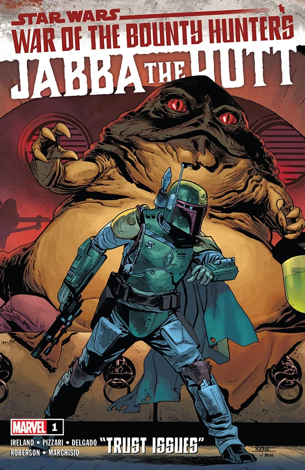Обложка выпуска «War of the Bounty Hunters – Jabba the Hutt 1», 21 июл 2021.