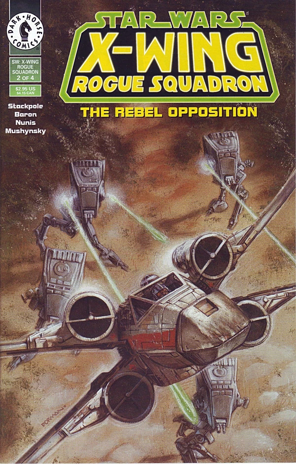 Обложка выпуска #2 X-Wing Rogue Squadron 2, 8 авг 1995.