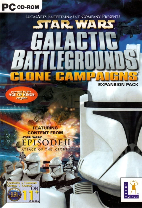Обложка игры «Galactic Battlegrounds: Clone Campaigns»