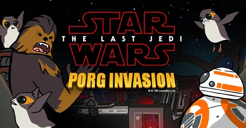 Обложка игры «Porg Invasion»