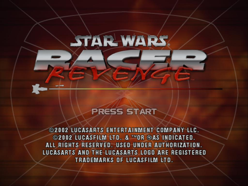Титульный экран игры Star Wars: Racer Revenge (PlayStation 2, 2002)