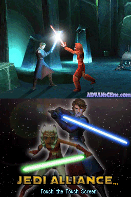 Скриншот игры Star Wars: The Clone Wars: Jedi Alliance (Nintendo DS, 2008), кадр 1