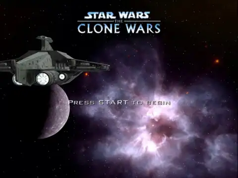 Титульный экран игры Star Wars: The Clone Wars (video game) (GameCube, 2002)