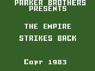 Титульный экран игры Star Wars: The Empire Strikes Back (1982 video game) (Intellivision, 1982)