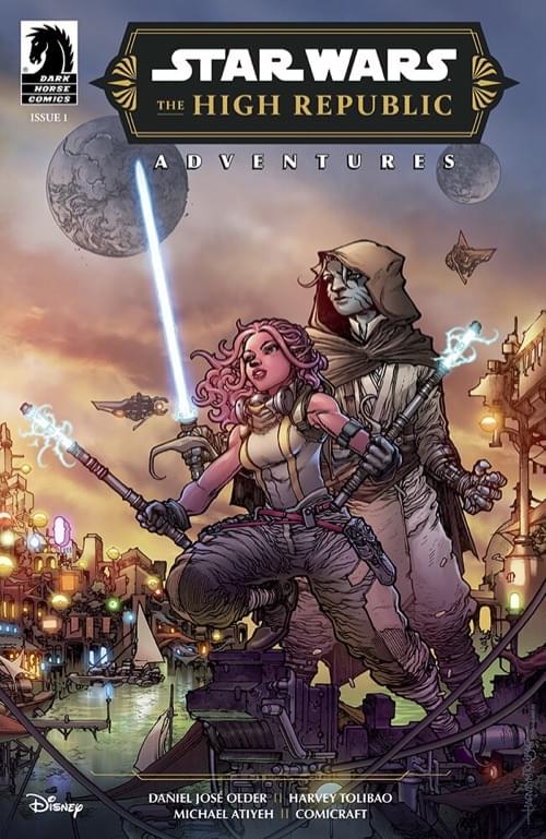 Обложка: The High Republic Adventures (2023), Дэниел Хосе Олдер (текст), Харви Толибао, Элиза Ромболи, Тони Бруно, Кайо Филипи и Ник Брокеншир (рисунок)